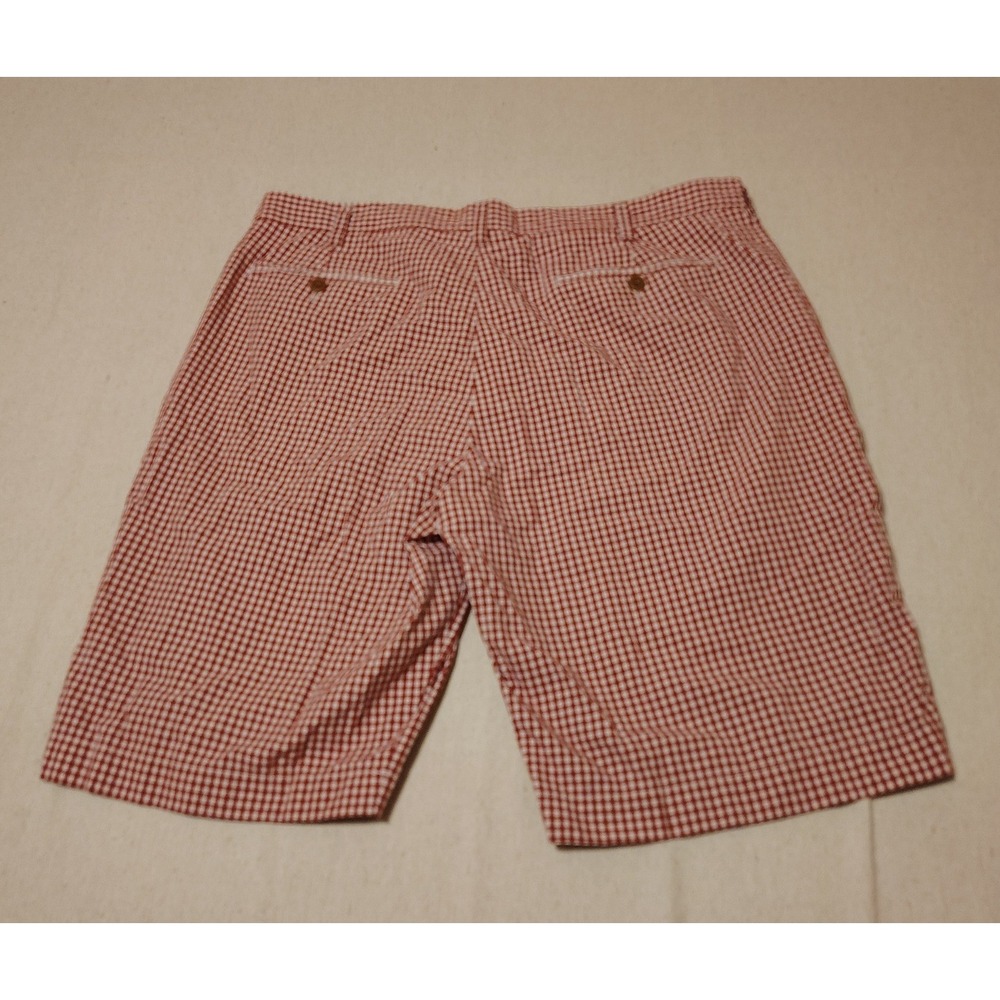 J.Crew Mens Red White Gingham Cotton Shorts Size 38 Preppy Plaid Summer - Picture 6 of 8